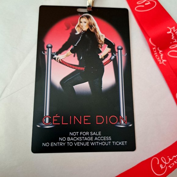 CELINE DION clutch toiletries bag + VIP BADGE WITH LANYARD - BUNDLE COLLECTOR - Picture 10 of 12